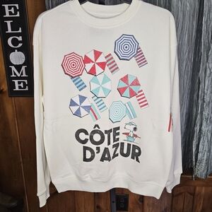 Snoopy Peanuts NWT Cote D'Azur Sweatshirt XS